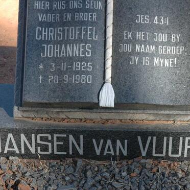 VUUREN Christoffel Johannes, Jansen van 1925-1980