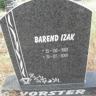 VORSTER Barend Izak 1921-2001