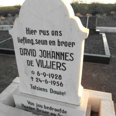 VILLIERS David Johannes, de 1928-1956