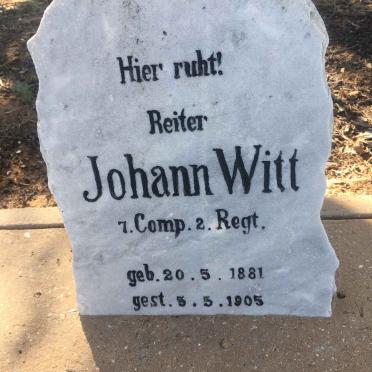 WITT Johann 1881-1905
