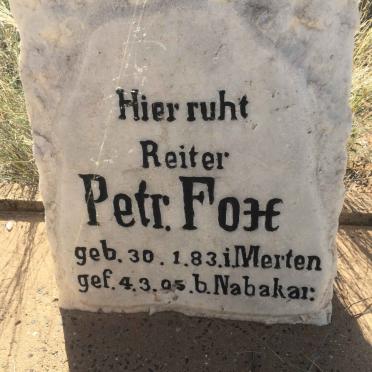 FOX Petr. 1883-1905