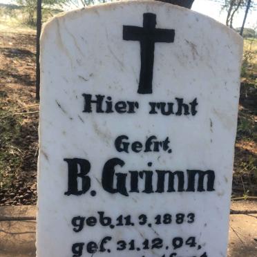 GRIMM B. 1883-1904