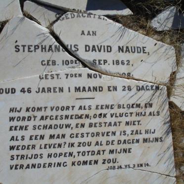 NAUDE Stephanus David 1862-1908