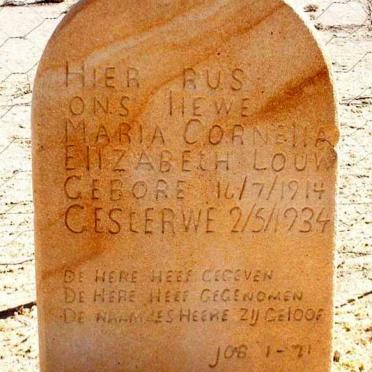 LOUW Maria Cornelia Elizabeth 1914-1934
