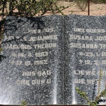 THERON Petrus Johannes Jacobus 1863-1952 &amp; Susara Johanna Susanna 1873-1958