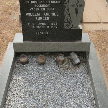 BURGER Willem Andries 1922-1987