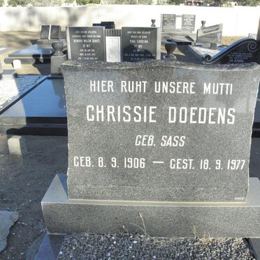 DOEDENS Chrissie nee SASS 1906-1977