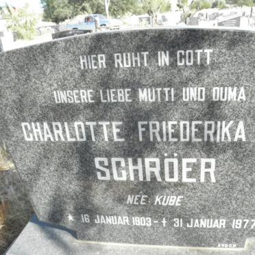 SCHRÖER Charlotte Friederika Odina nee KUBE 1903-1977
