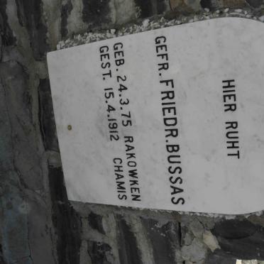 BUSSAS Friedr. 1875-1912