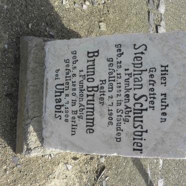 SCHUSBIER Stephan 1882-1906 :: BRUMME Bruno 1880-1906