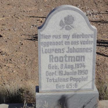 ROOTMAN Lourens Johannes 1874-1950