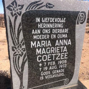 COETZEE Maria Anna Magrieta nee VAN ZYL 1905-1972