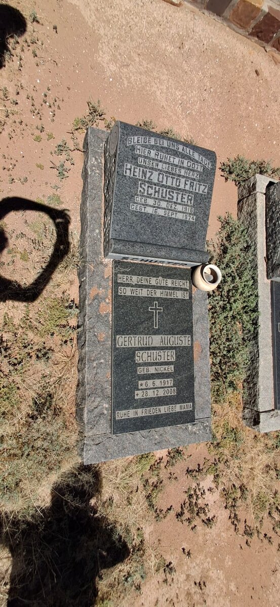 SCHUSTER Heinz Otto Fritz 1916-1974 & Gertrud Auguste NICKEL 1917-2008