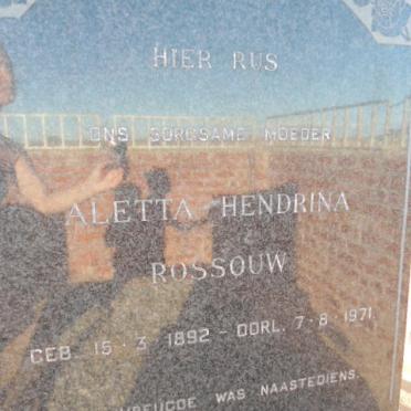 ROSSOUW Aletta Hendrina 1892-1971