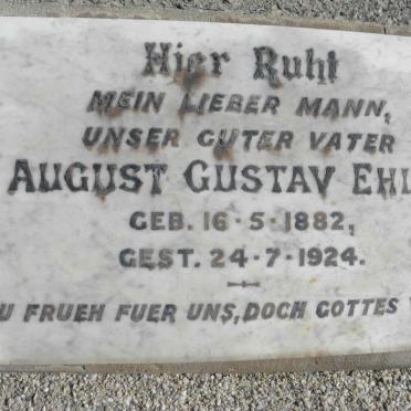 EHLE August Gustav 1882-1924