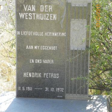 WESTHUIZEN Hendrik Petrus, van der 1911-1972