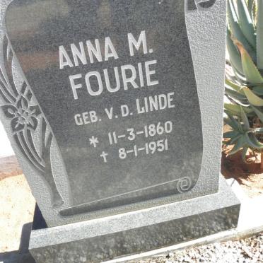 FOURIE Anna M. nee V.D. LINDE 1860-1951