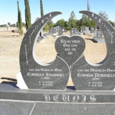 HEUNIS Cornelius Johannes 1929-1992 &amp; Cornelia Petronella 1931-1992