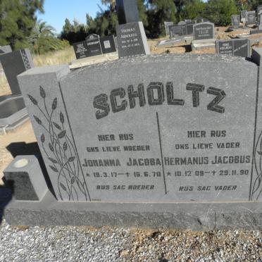 SCHOLTZ Hermanus Jacobus 1909-1990 &amp; Johanna Jacoba 1917-1970