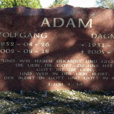 ADAM Wolfgang 1932-2002 &amp; Dagmar 1931-2005