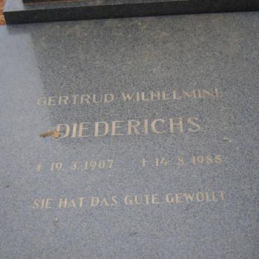 DIEDERICHS Gertrud Wilhelmine 1907-1985