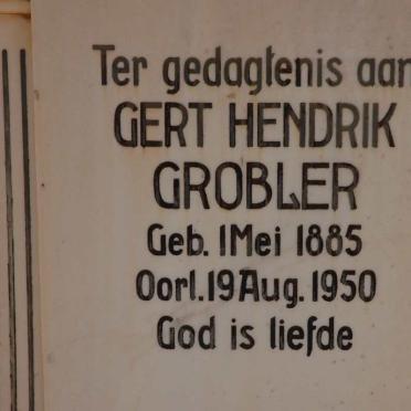 GROBLER Gert Hendrik 1885-1950