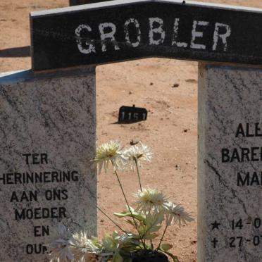 GROBLER Aletta Barendina Maria 1927-2003
