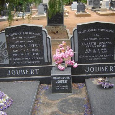 JOUBERT Johannes Petrus 1898-1958 &amp; Elizabeth Susanna VAN TONDER 1897-1982 :: JOUBERT Johannes Petrus 1921-2009