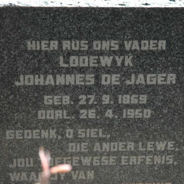 JAGER Lodewyk Johannes, de 1869-1950