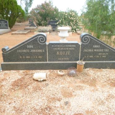 KOTZE Dirk Jacobus Johannes 1884-1967 &amp; Anna Jacoba Magrietha 1890-1963