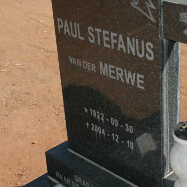 MERWE Paul Stefanus, van der 1922-2004