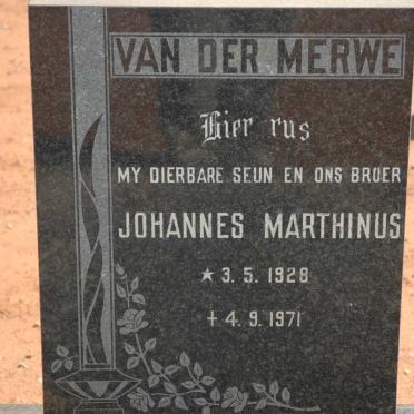 MERWE Johannes Marthinus, van der 1928-1971