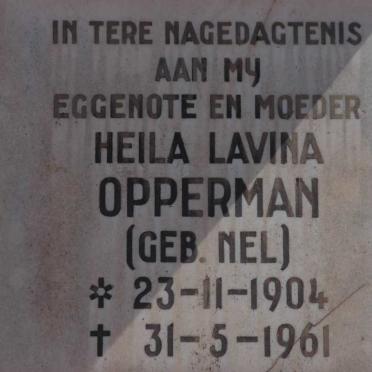 OPPERMAN Heila Lavina nee NEL 1904-1961