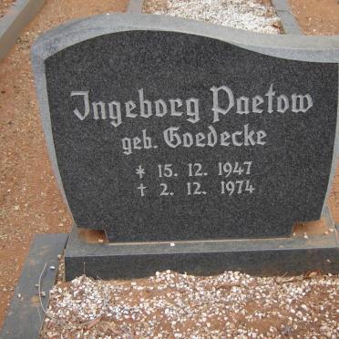 PAETOW Ingeborg nee GOEDECKE 1947-1974