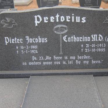 PRETORIUS Pieter Jacobus 1901-1974 &amp; Catharina M.D. KOCH 1913-1985