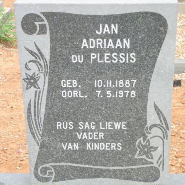 PLESSIS Jan Adriaan, du 1887-1978