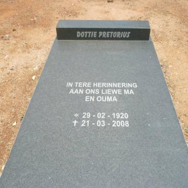 PRETORIUS Dottie 1920-2008