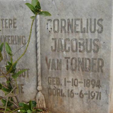 TONDER Cornelius Jacobus, van 1894-1971