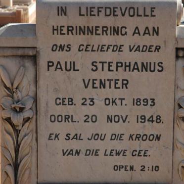 VENTER Paul Stephanus 1893-1948
