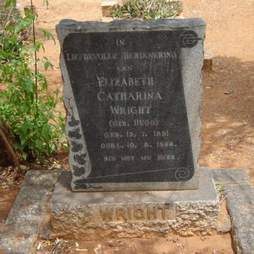 WRIGHT Elizabeth Catharina nee HUGO 1891-1956