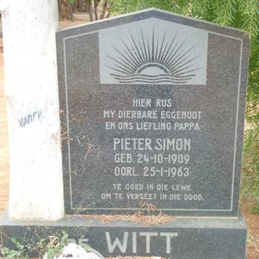 WITT Pieter Simon, de 1909-1963