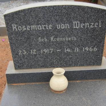 WENZEL Rosemarie, von nee KRONSBEIN 1917-1966