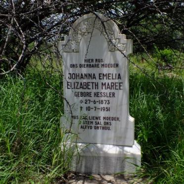 MAREE Johanna Emelia Elizabeth nee KESSLER 1873-1951