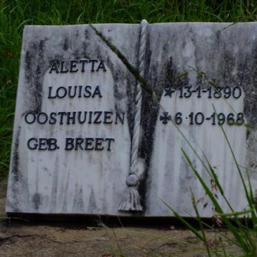 OOSTHUIZEN Aletta Louisa nee BREET 1890-1968