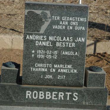 ROBBERTS Andries Nicolaas Jan Daniël Bester 1921-1991