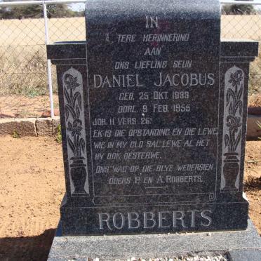 ROBBERTS Daniel Jacobus 1933-1955
