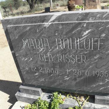 ROHLOFF Maria nee RISSER 1888-1935