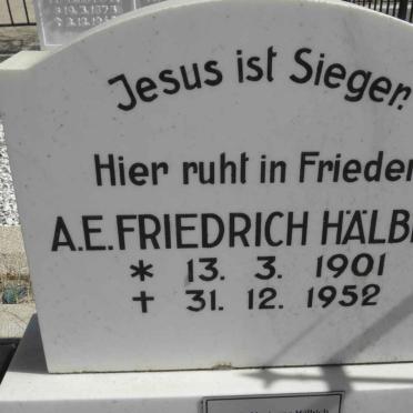 HALBICH A.E. Friedrich 1901-1952