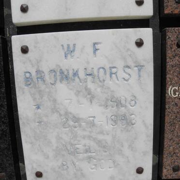 BRONKHORST W.F. 1908-1993