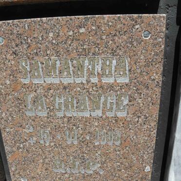 GRANGE Samantha, la 1998-1998